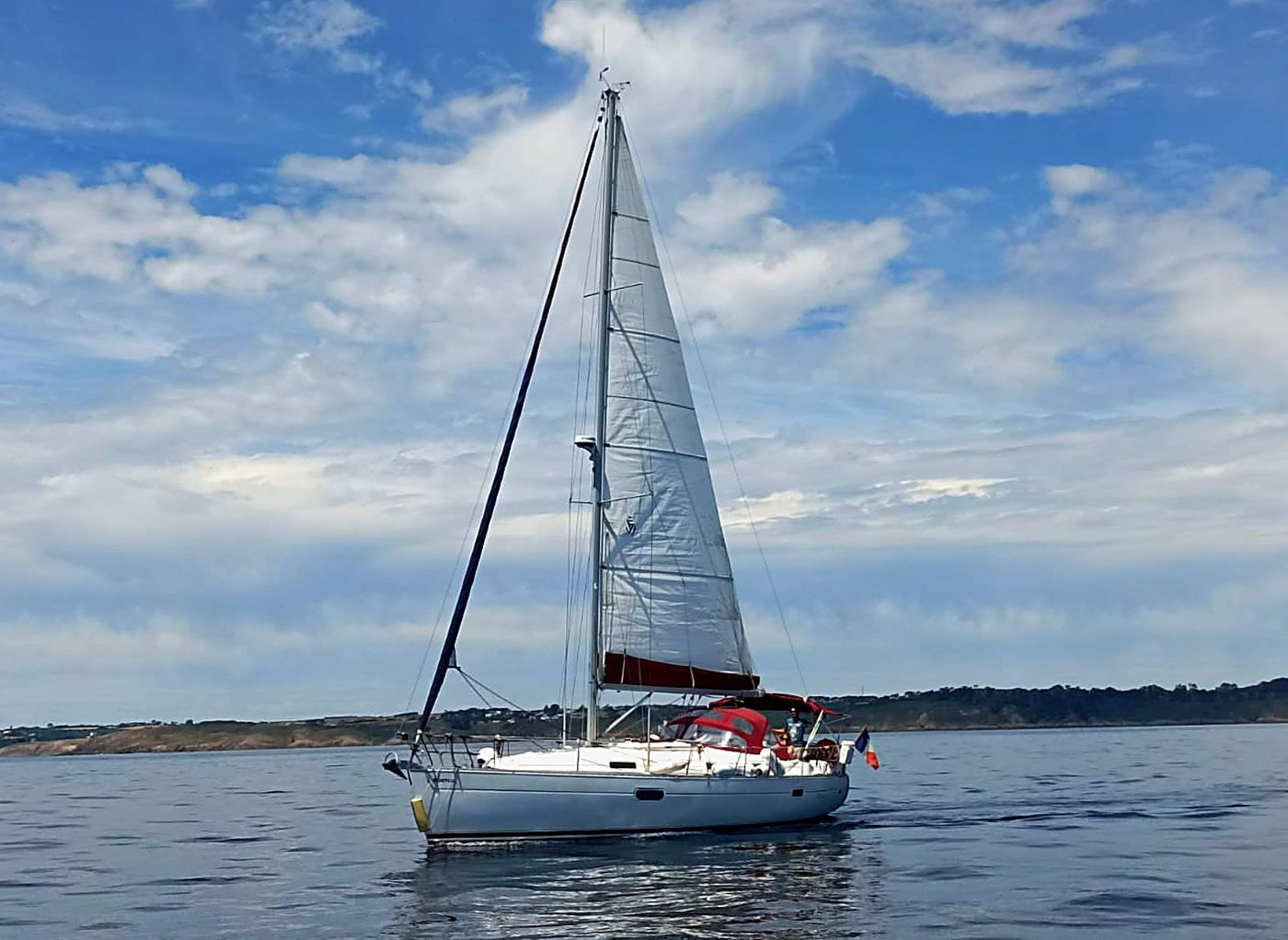 Ronsed Mor, le voilier d'Olivier Filip, en navigation.